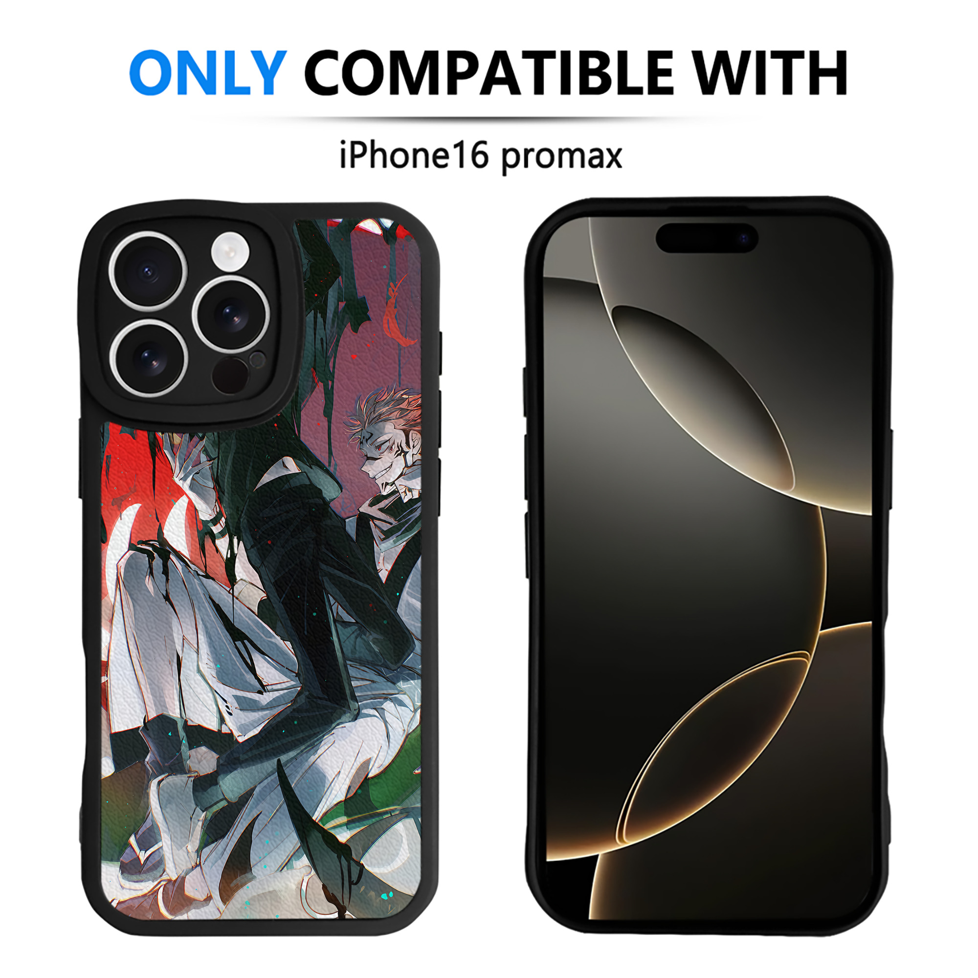 （画像用） 呪術廻戦 Jujutsu Kaisen 【iPhone 16シリーズ対応】シリコンスマホケース（レザー調） 材質：シリコン